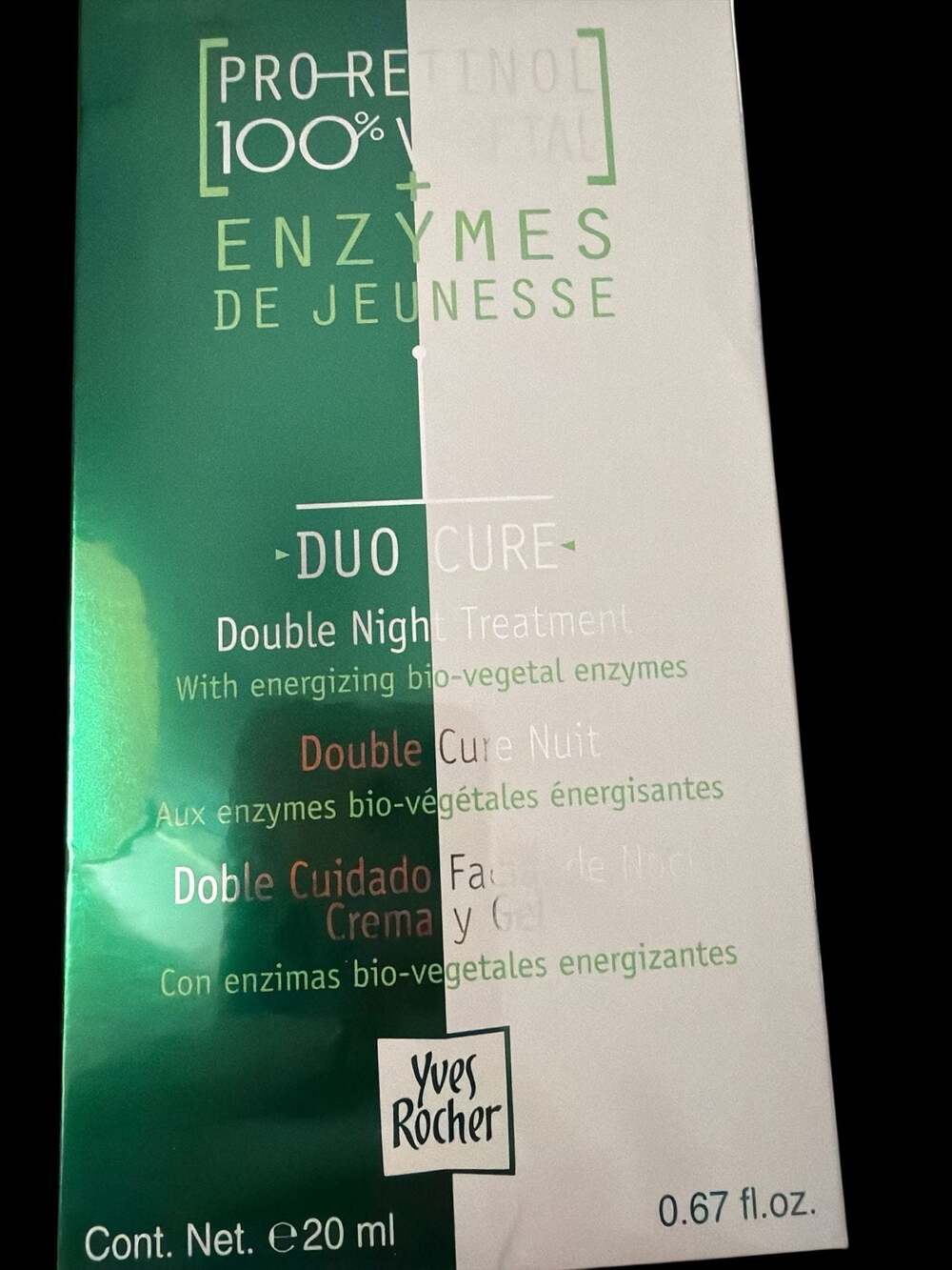 Yves Rocher Pro-Retinol 100% Vegetal + Enzymes Duo Cure Double Night Treatment